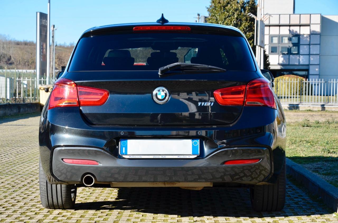 BMW 118i MSPORT 5p 136cv AUTO, TETTO, UFF ITALIANA, EURO 6D, NAVI, FULL LED, 18", PERMUTE