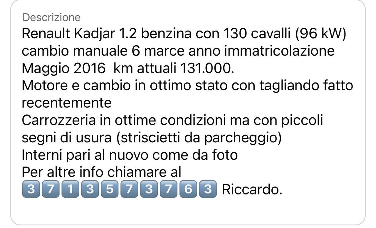 Renault Kadjar TCe 130CV Energy Intens