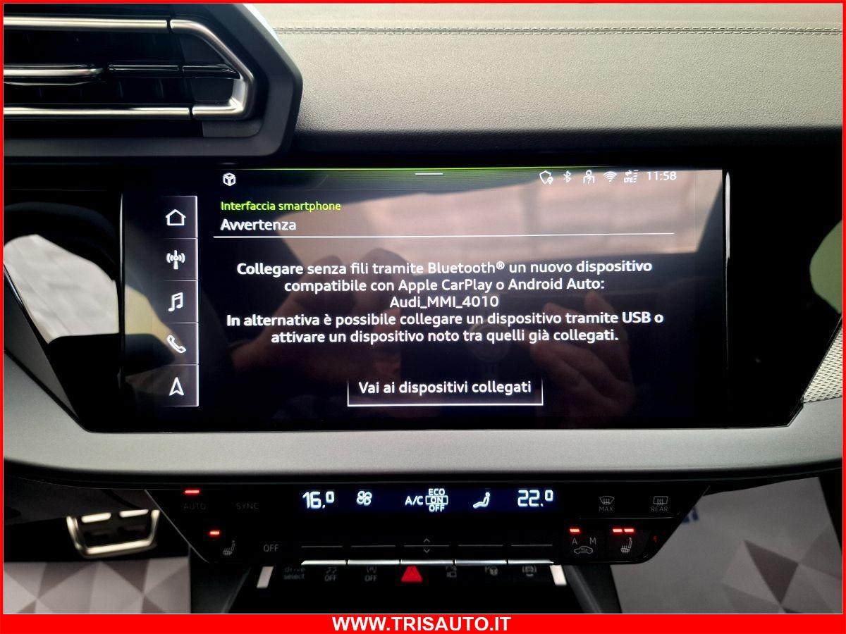 AUDI A3 SPB 35 2.0 Tdi S-tronic S-line Edition (TETTO PANORAMICO+MATRIX)