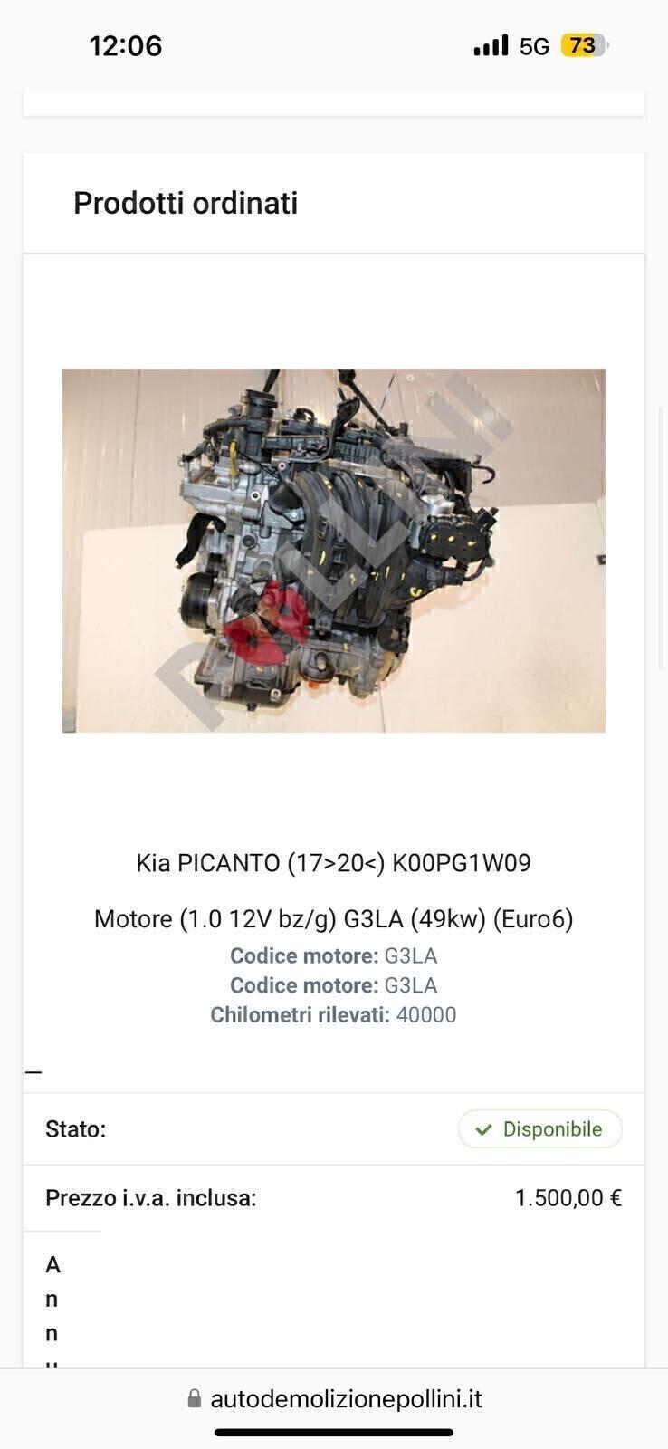 Kia Picanto 1.0 12V GPL 5 porte X Line MOTORE 40000KM CERTIFICATO