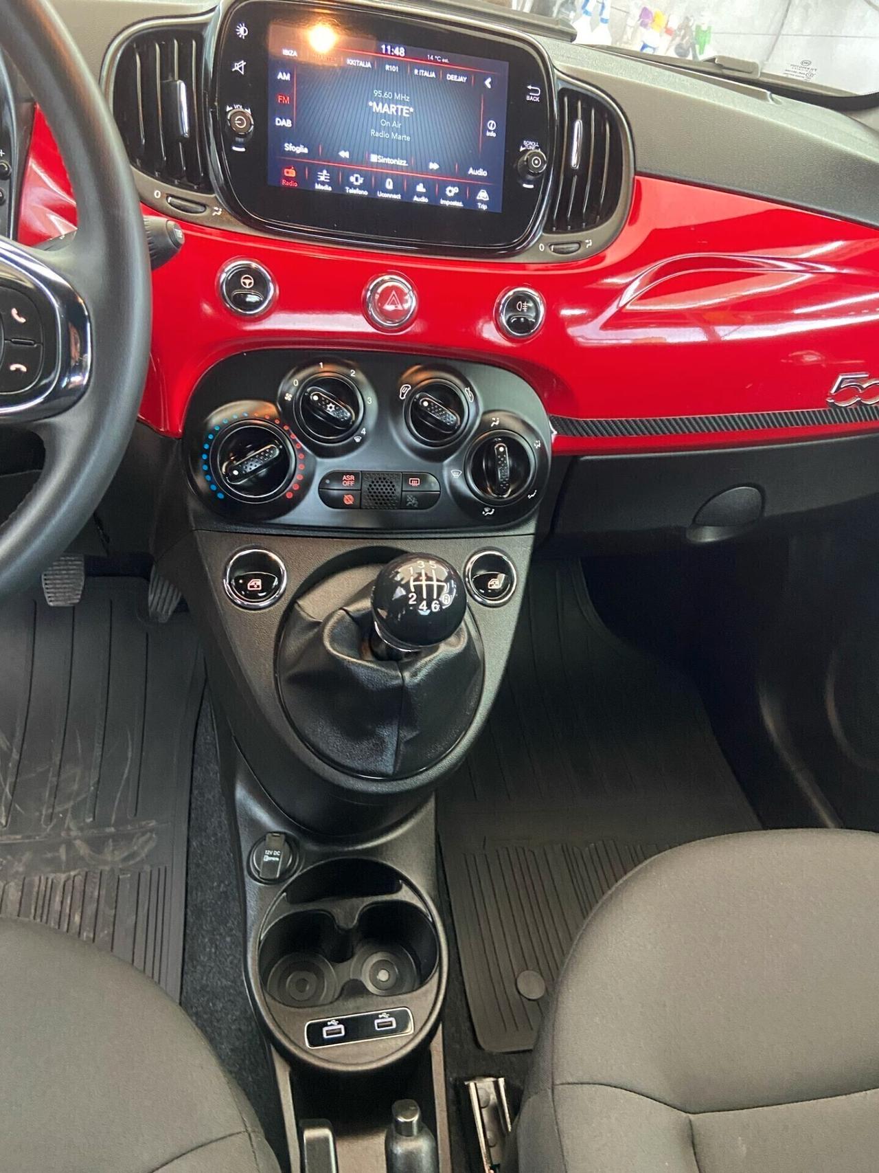 Fiat 500 1.0 Hybrid Red