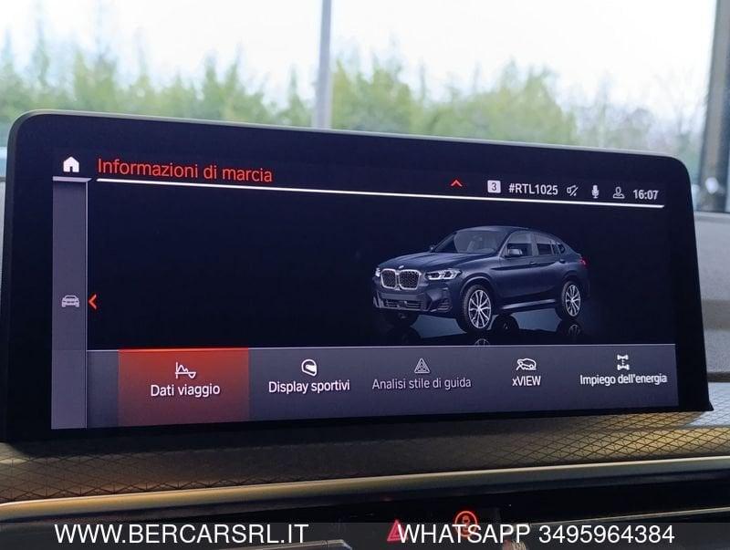 BMW X4 X4 xDrive20d 48V Msport*TETTO*HEAD UP DISPLAY*TELECAMERA*BMW LIVE COCKPIT*