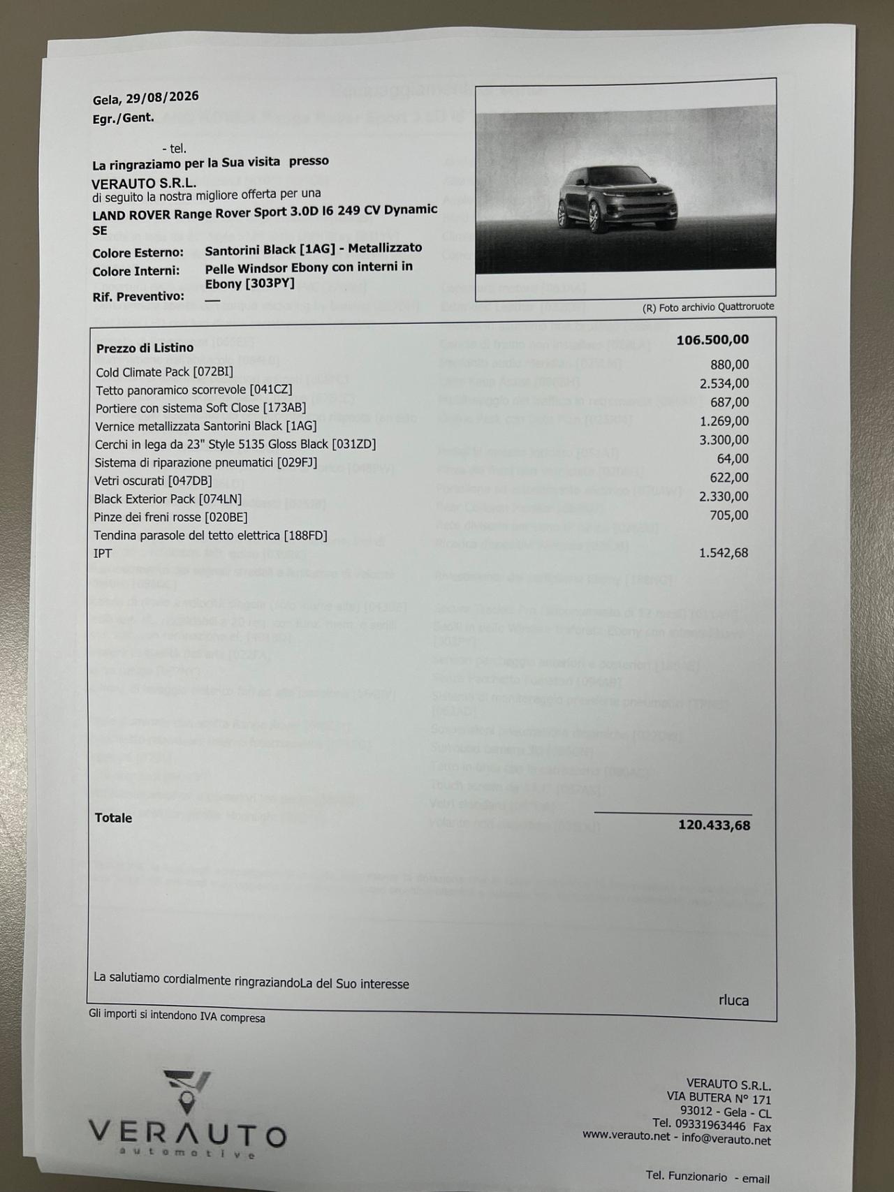 Land Rover Range Rover Sport 3.0D l6 249 CV Dynamic SE - possibilità noleggio no scoring