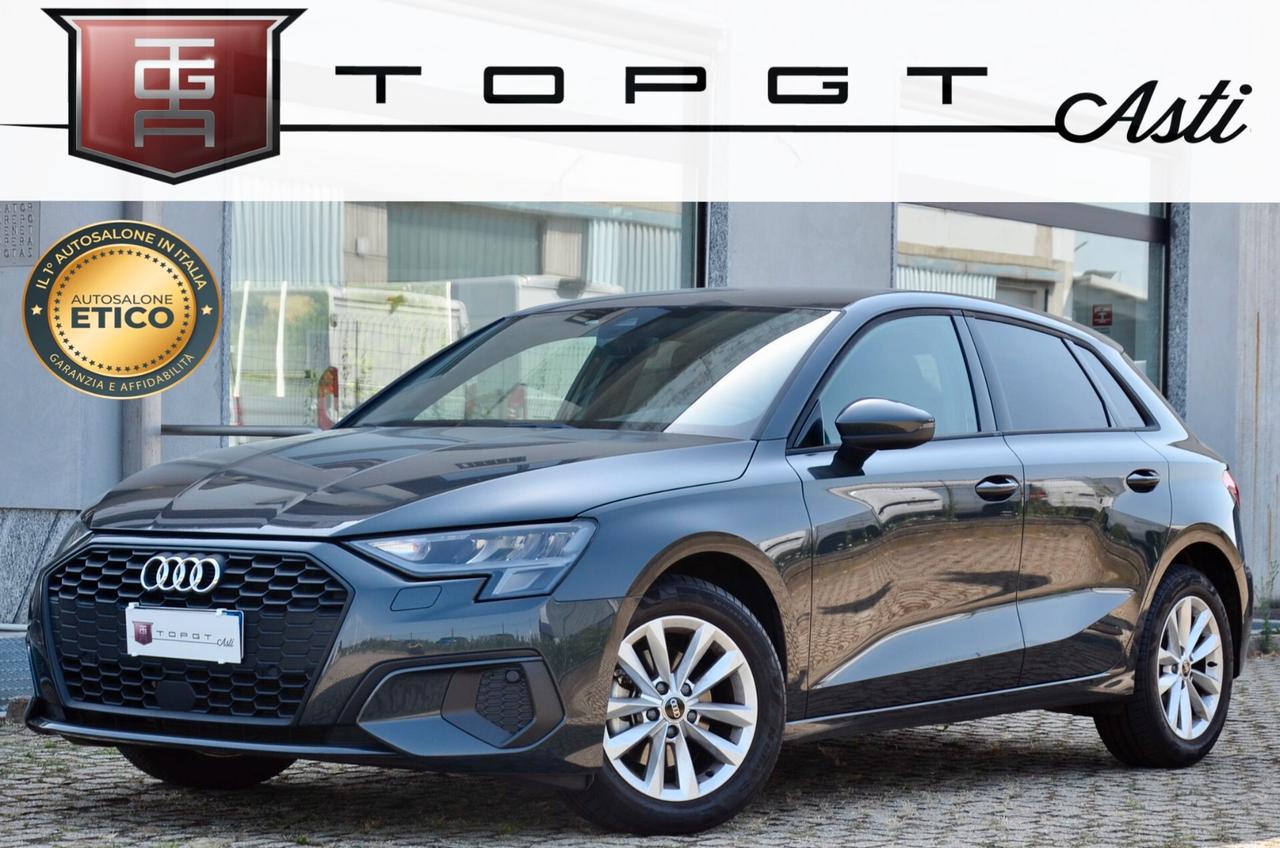 AUDI A3 SPORTBACK 35 1.5 TFSI BUSINESS 150cv MANUALE, PARI AL NUOVO, UNICOPROPRIETARIO, IVA ESPOSTA, SERVICE AUDI, UFF ITALIANA, BOLLO 6/27, PERMUTE