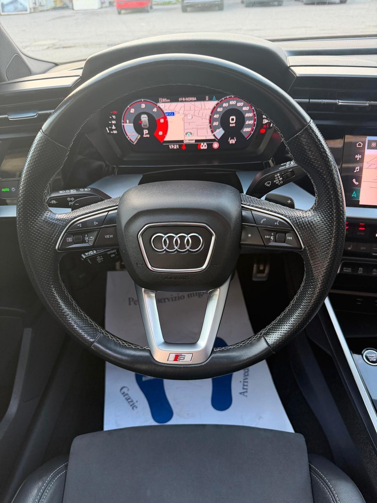 Audi A3 SPB 35 TDI S tronic line edition TETTO APRIBILE INTERNI PELLE E ALCANTARA S-LINE