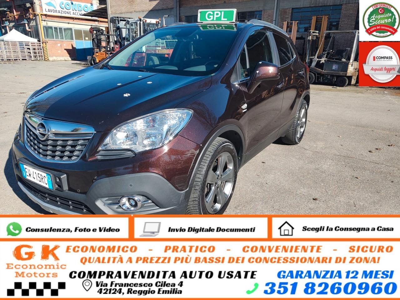 Opel Mokka 1.4 Turbo Ecotec 140CV 4x2 Start&Stop Cosmo, EURO 6B, SCADENZA GPL 2034, OK NEOPATENTATI, GARANZIA L.12 MESI