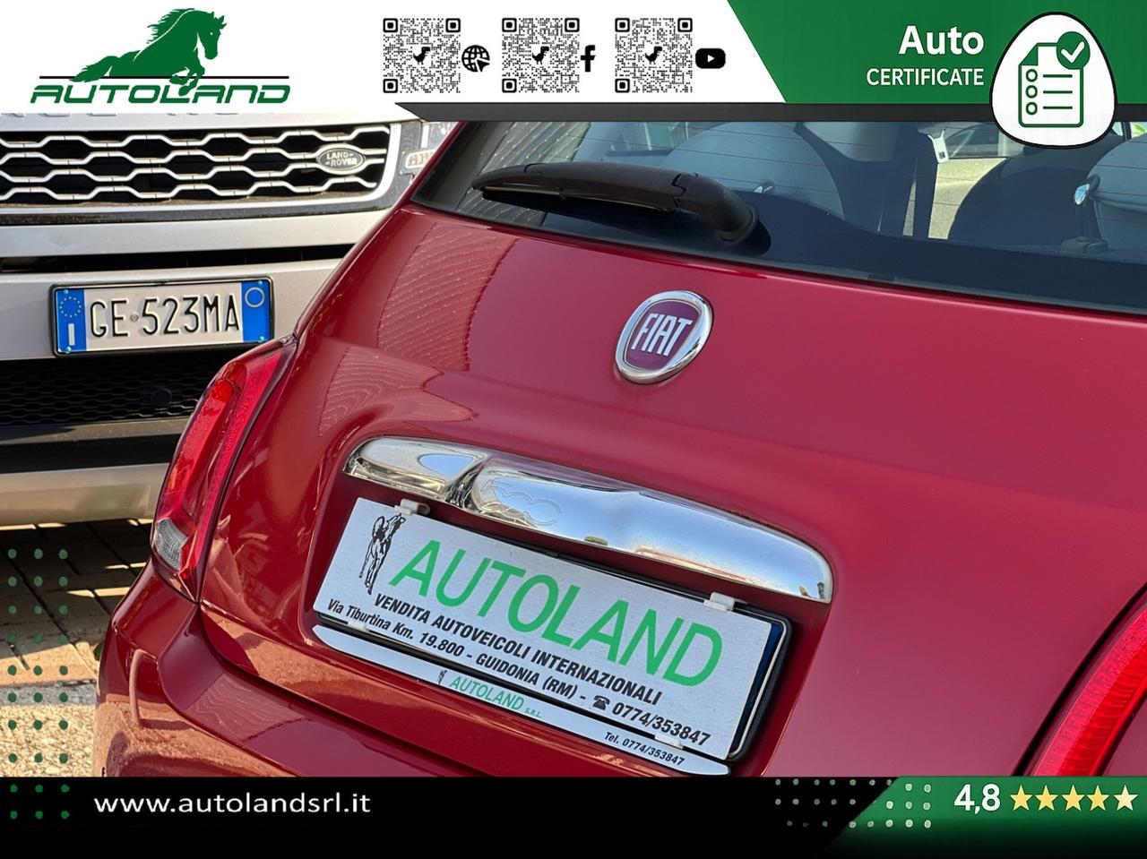 Fiat 500 1.2 69cv my19 Ok Neopatentati - Sensori di Parcheggio - Cruise Control - Uconnect 5"