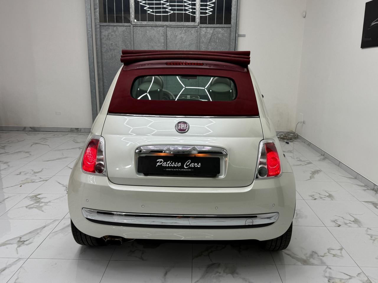 Fiat 500 1.4 16V Lounge Pelle rossa Bianco perla