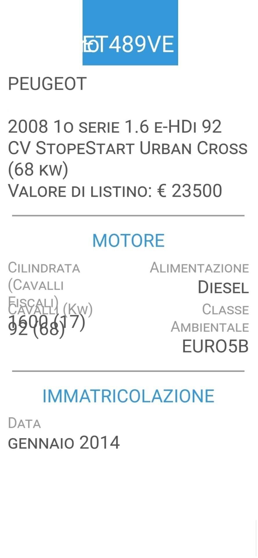PEUGEOT 2008 1,6 HDI-TETTO PANORAMICO-3 REVISIONI