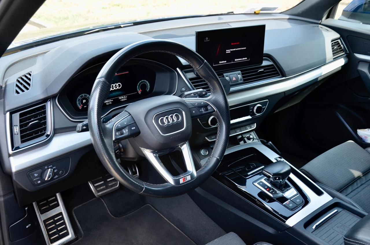 AUDI Q5 SPORTBACK 40 2.0 TDI MHEV MILD HYBRID S LINE INT+EXT QUATTRO 204cv S-TRONIC, EURO 6D, UFF ITALIANA, SERVICE AUDI, FULL LED, RETROCAMERA, PERMUTE