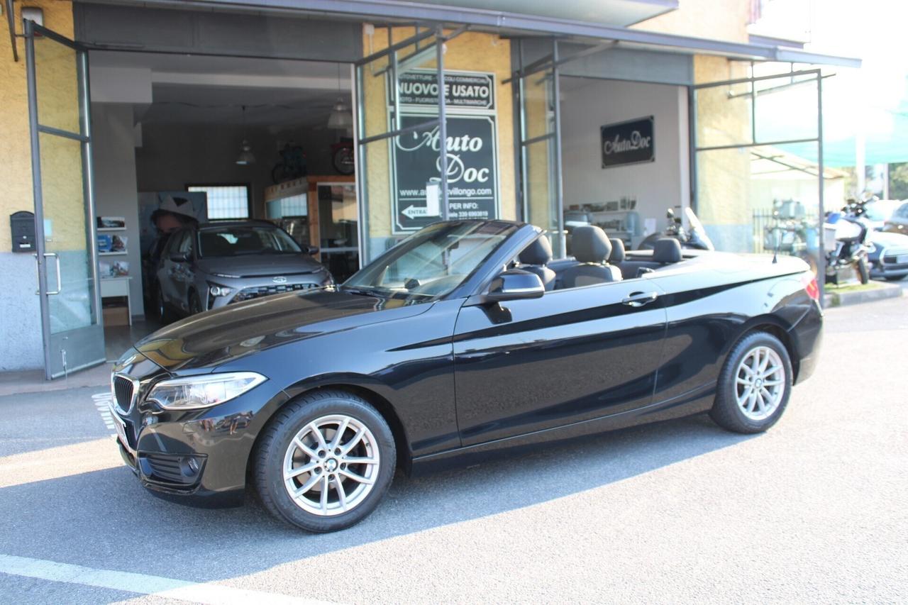 Bmw 218 d Cabrio Advantage Steptronic CAMBIO AUTOMATICO CABRIOLET IVA ESPOSTA 100%