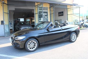 Bmw 218 d Cabrio Advantage Steptronic CAMBIO AUTOMATICO CABRIOLET IVA ESPOSTA 100%