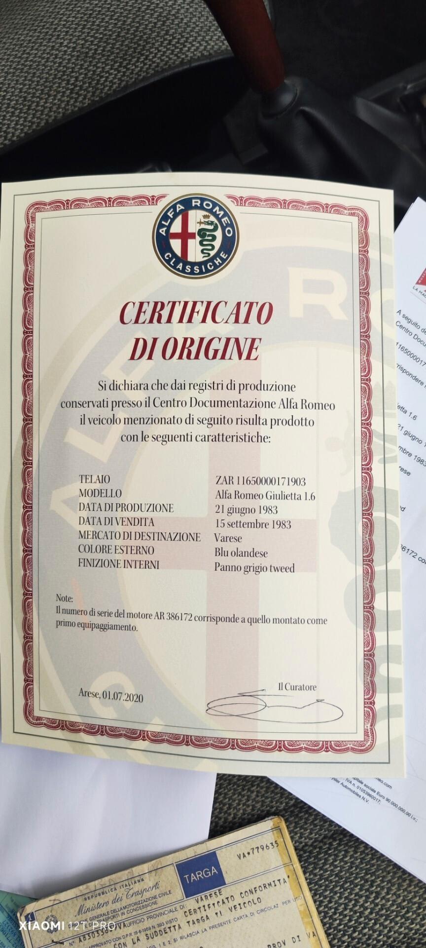 Alfa Romeo Giulietta 1600 blu olandese