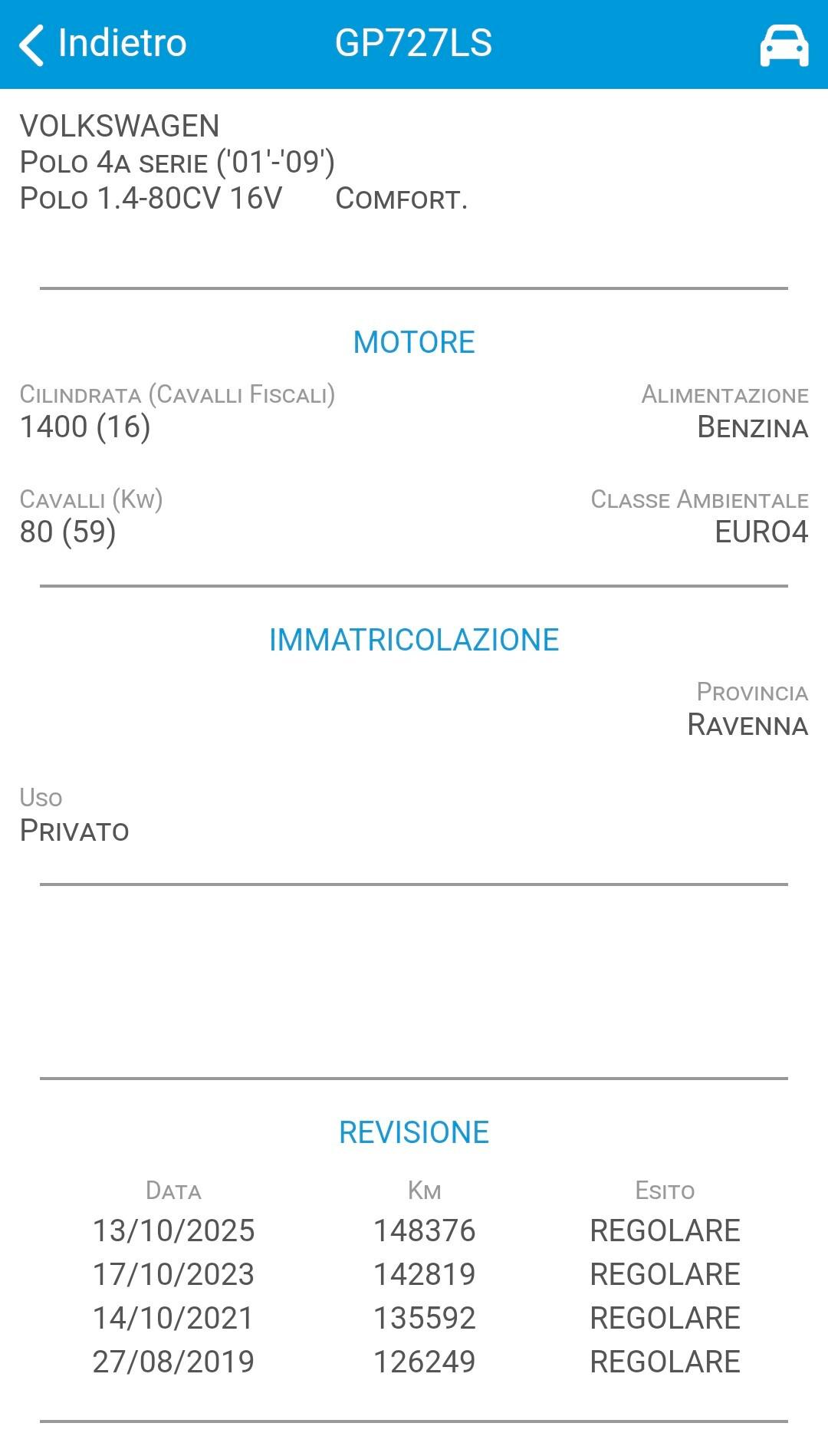 Volkswagen Polo 1.4/80CV 16V 5p. Comfortline