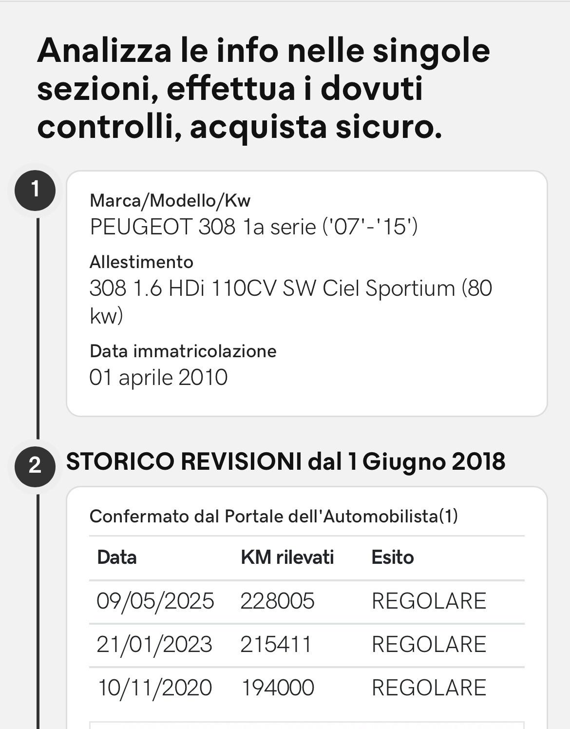 Peugeot 308 1.6 HDi 110CV SW Premium revisione ok 2027