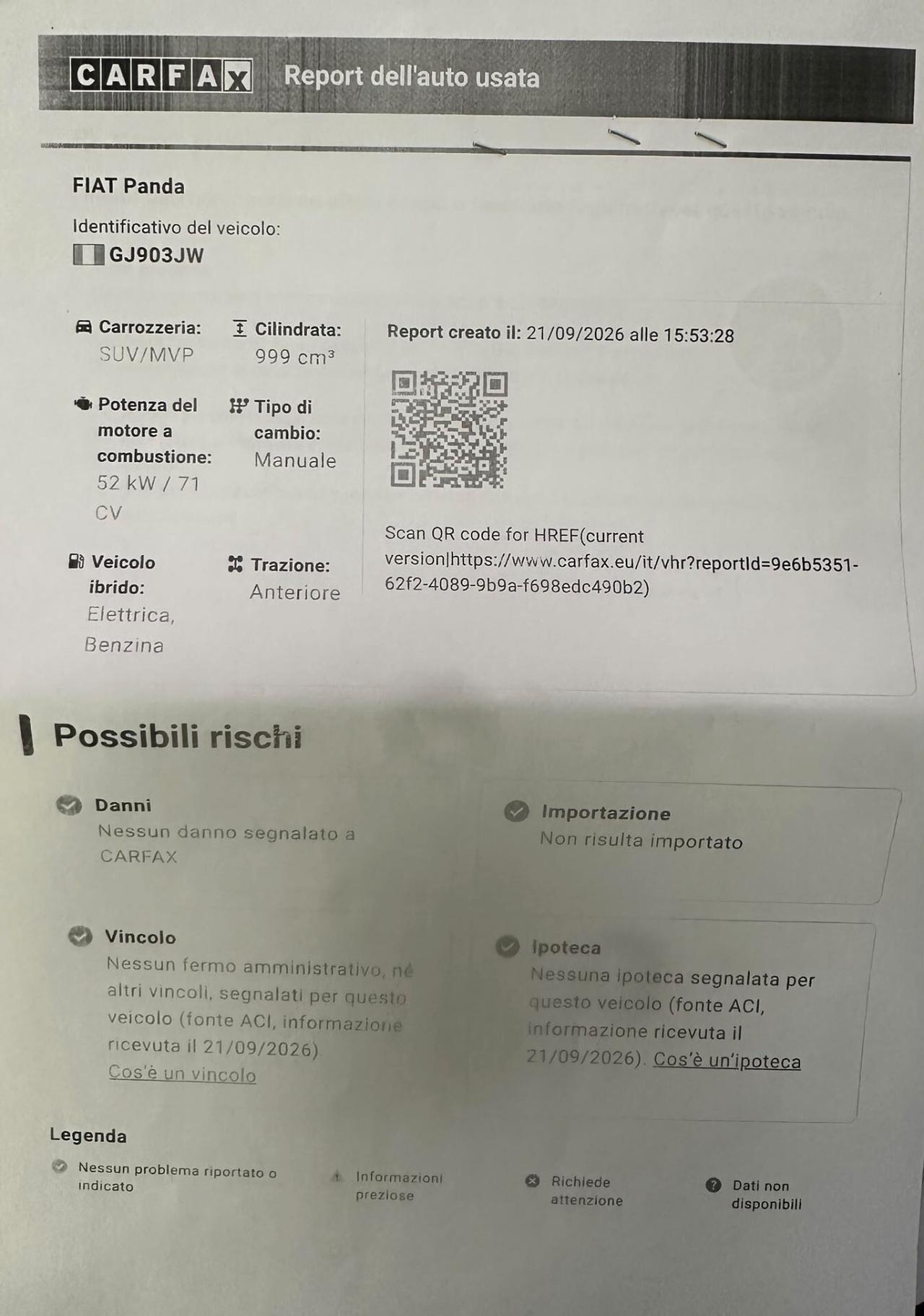Fiat Panda 1.0 FireFly S&S Hybrid Sport