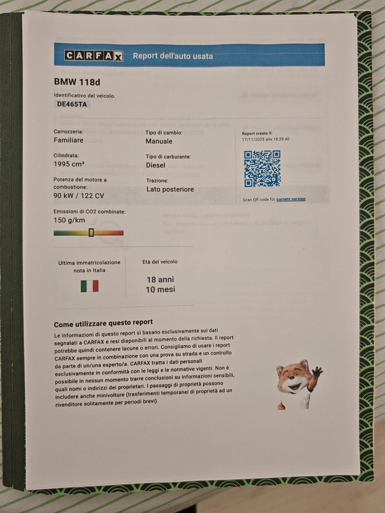 Bmw 118 118D 5P 122CV OK NEOPATENTATI MAI INCIDENTATA .