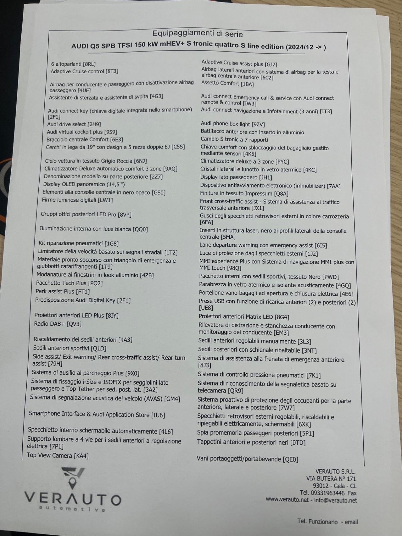 Audi Q5 SPB TFSI Sline 150 kW S tronic quattro Possibilità noleggio no scoring