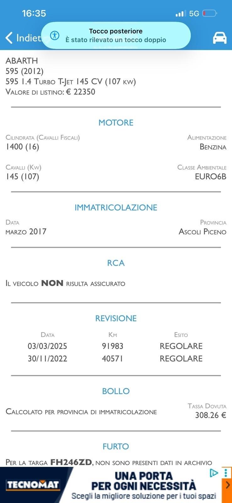 Abarth 595 Turismo 1.4 Turbo T-Jet