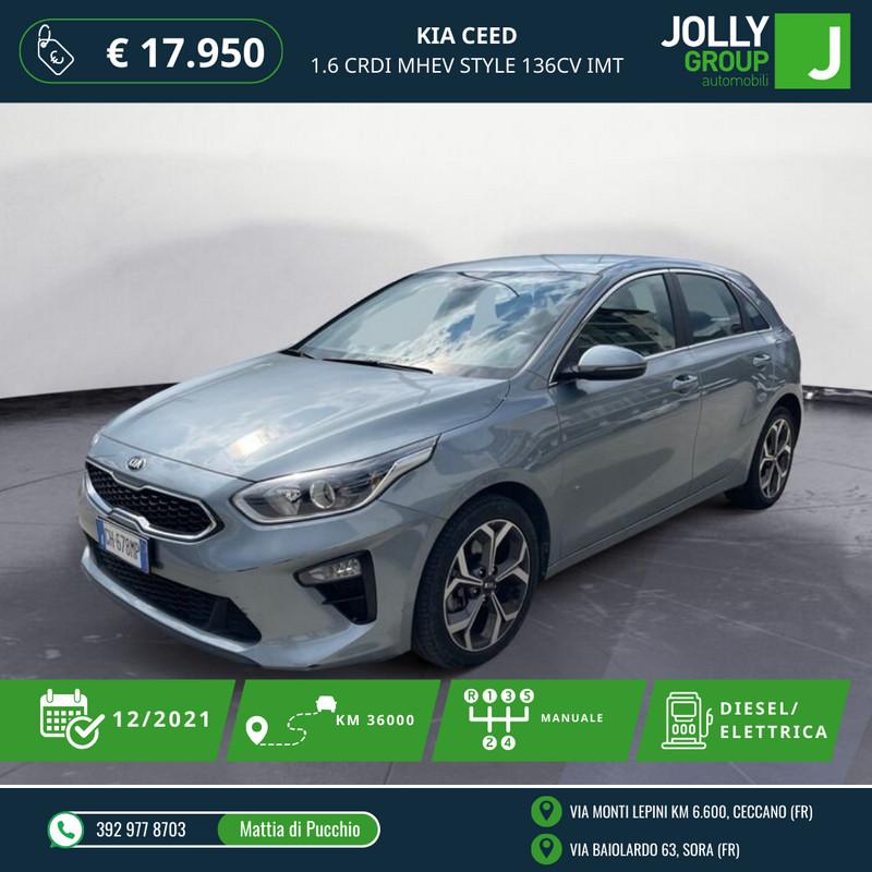 KIA ceed KIA CEED 1.6 crdi mhev Style 136cv imt