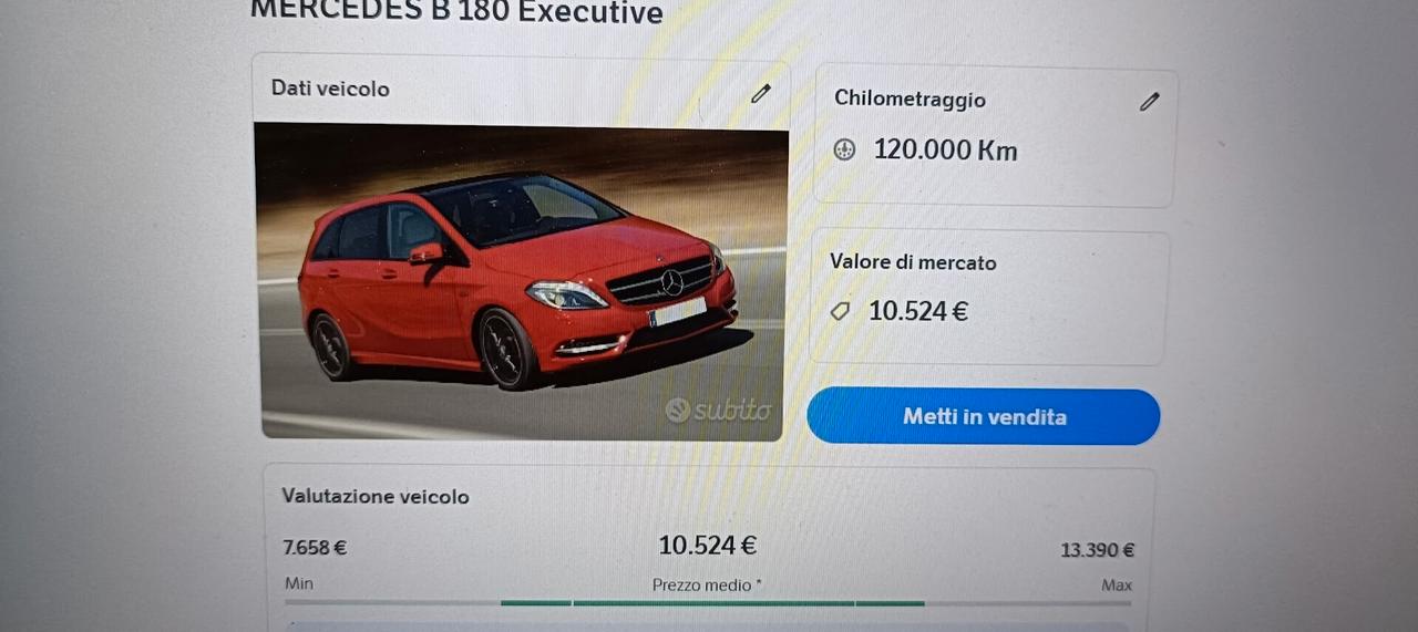 Mercedes-benz B 180 BENZINA SOLO 120MILA KM PREZZO SOTTO COSTO!!!!!