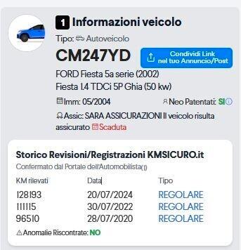 Ford Fiesta 1.4 TDCi 5p. Ghia - Km 138.000