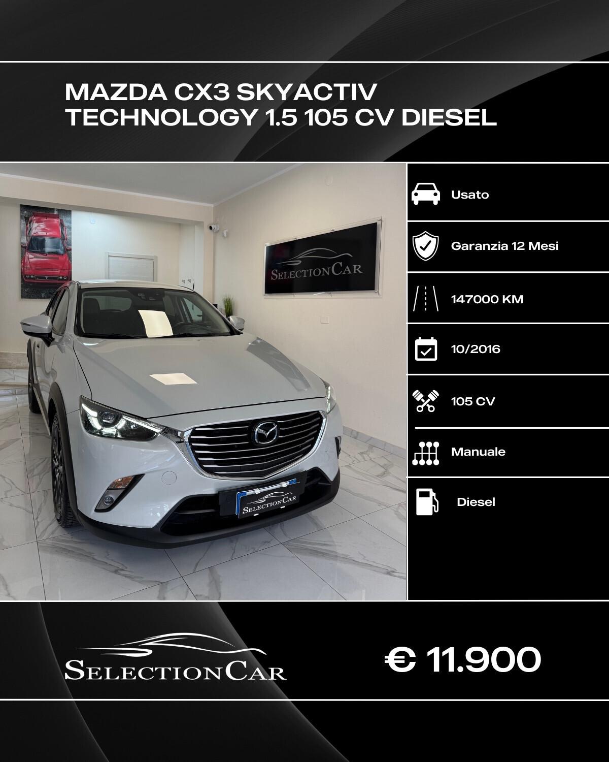 Mazda CX-3 1.5L Skyactiv-D Exceed