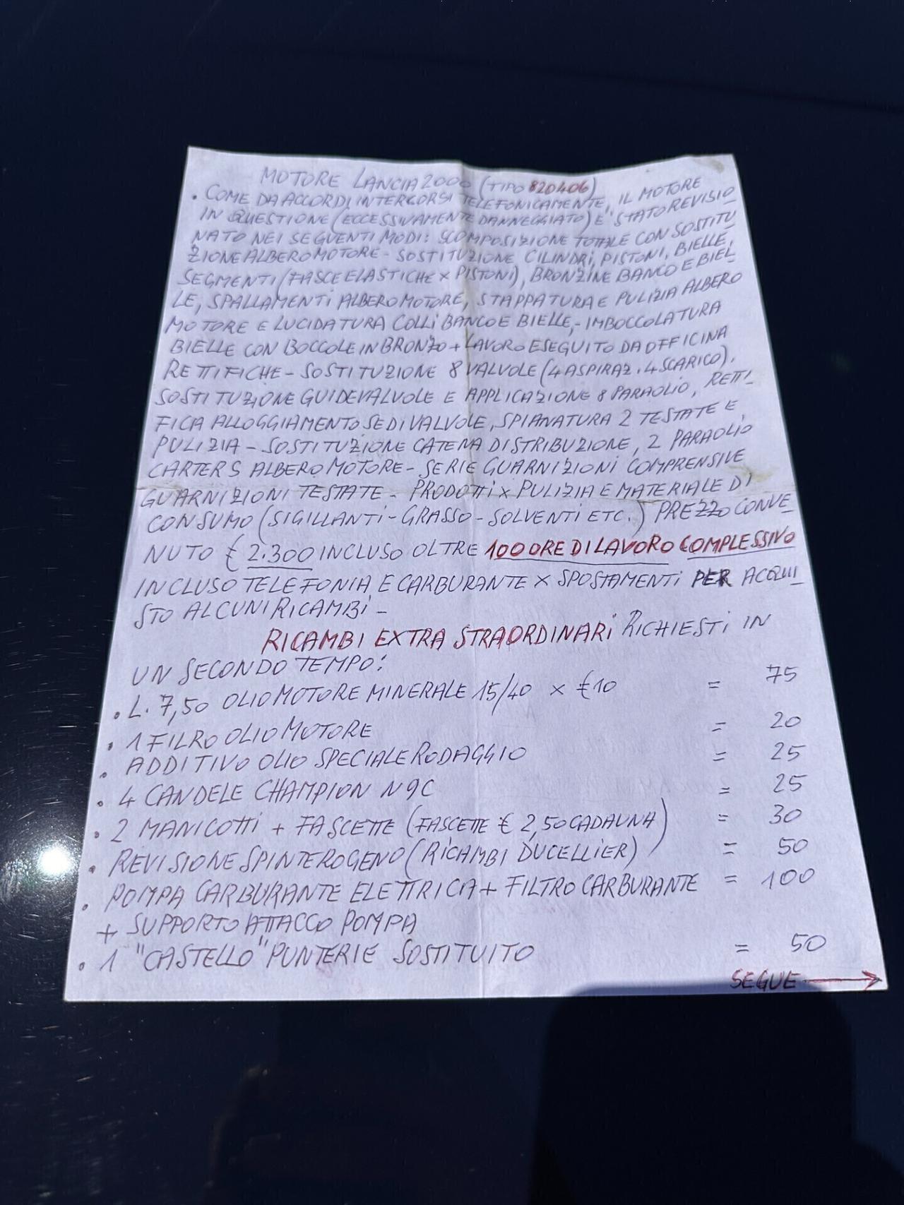 Lancia Flavia 2000 Boxer ASI RESTAURATA