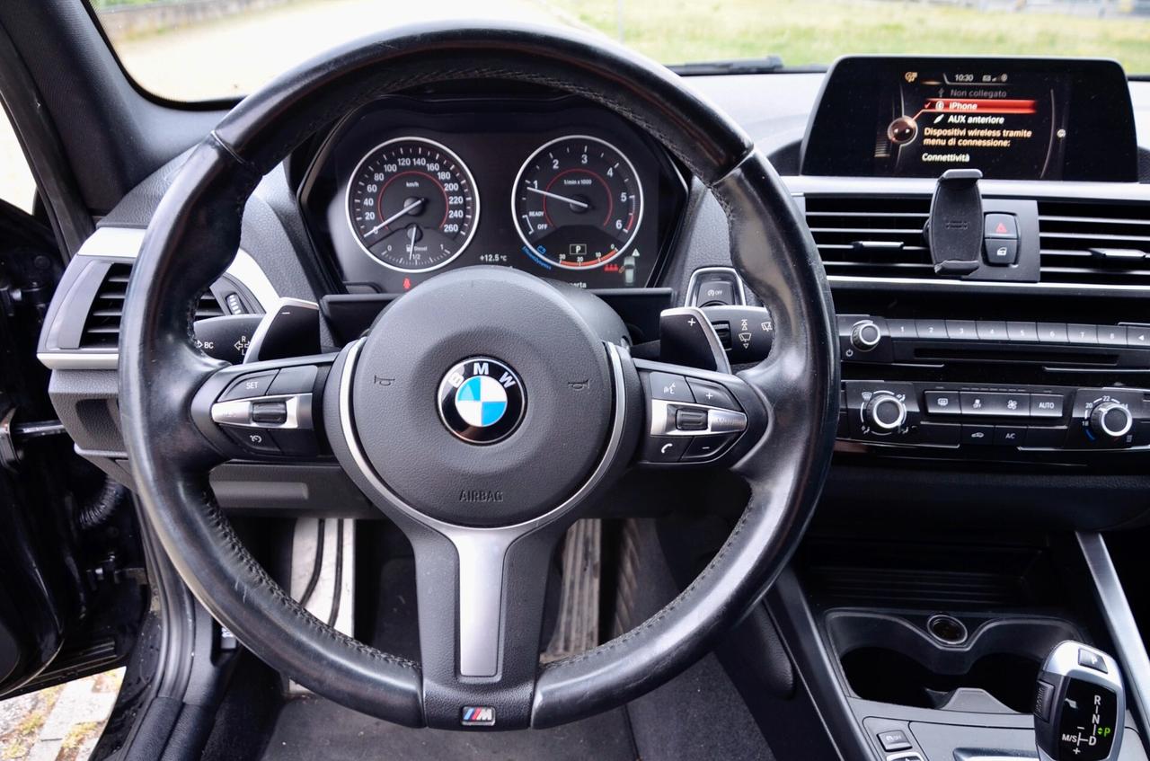 BMW 120d MSPORT 5p 190cv AUTO, UFF ITALIANA, EURO 6B, FARI FULL LED, ALCANTARA, 18", PERMUTE
