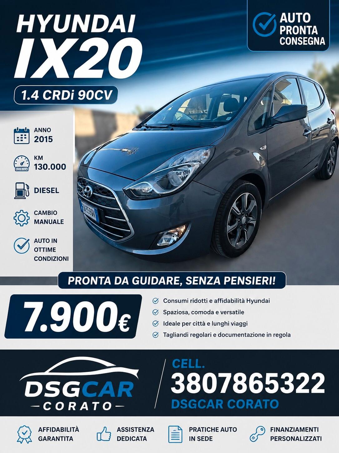 Hyundai iX20 1.4 CRDI 90 CV Comfort