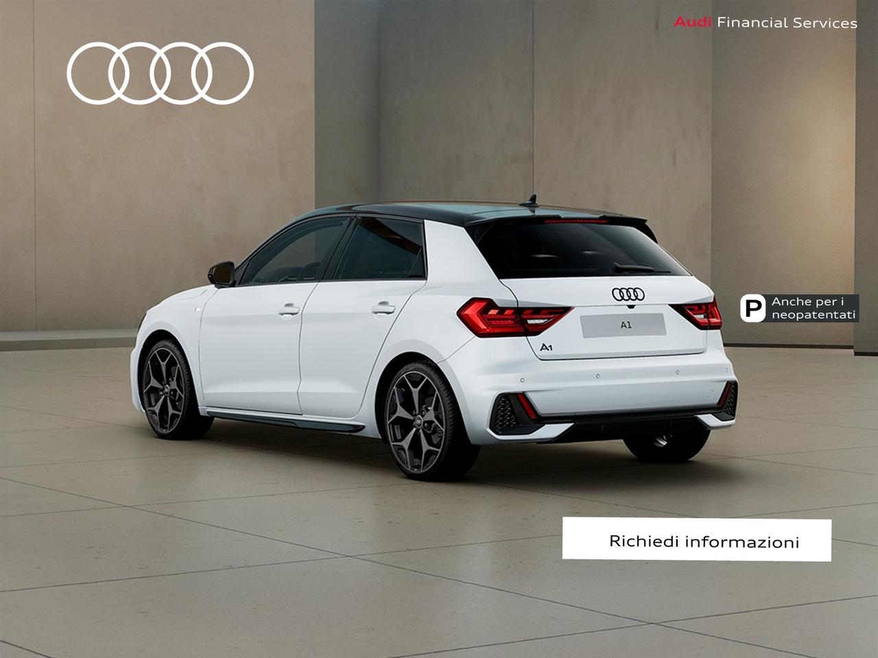 Audi A1 sportback 30 1.0 tfsi identity black 116cv s-tronic