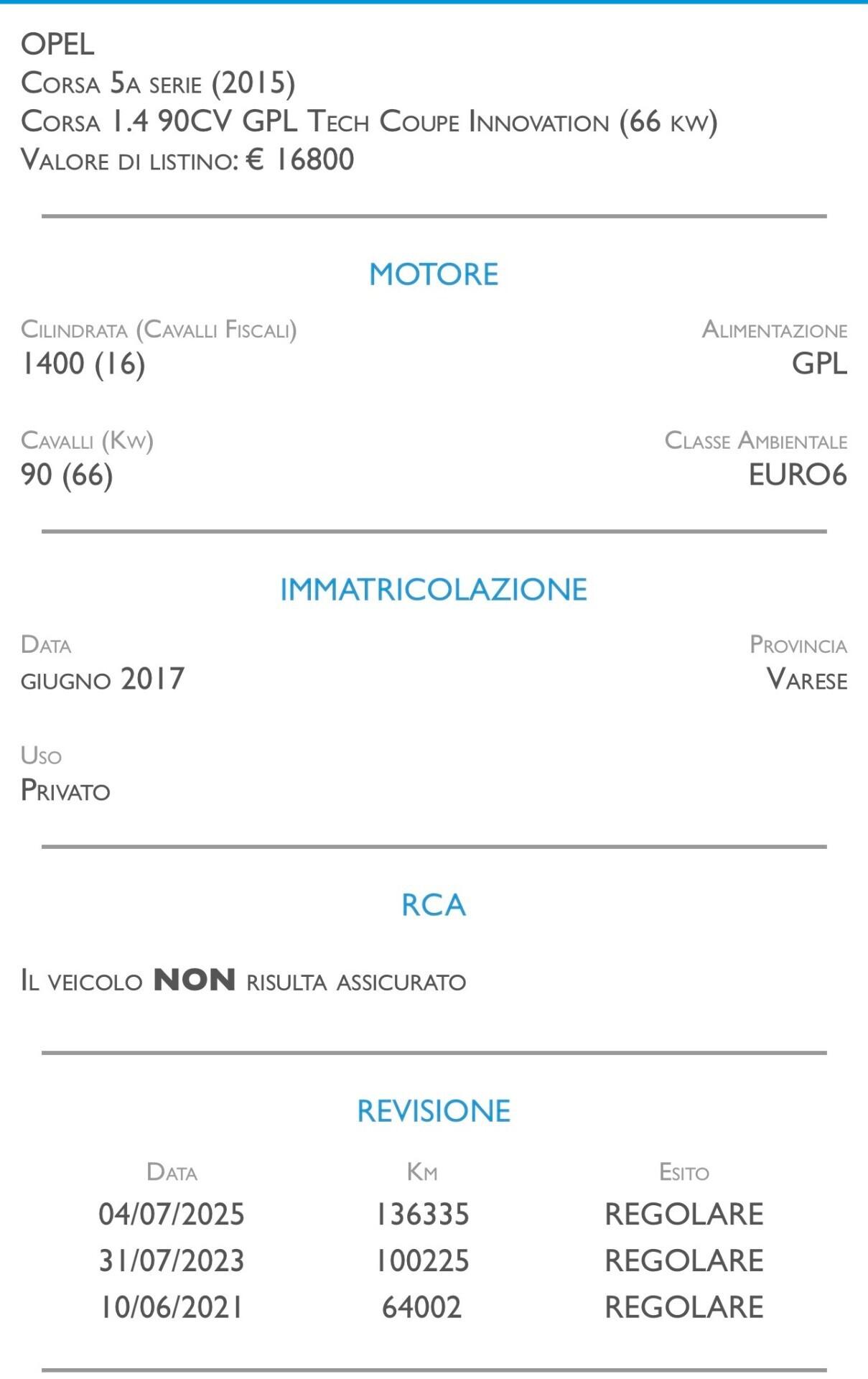 Opel Corsa 1.4 90CV GPL Tech Coupé Innovation - IDEALE PER NEOPATENTATI