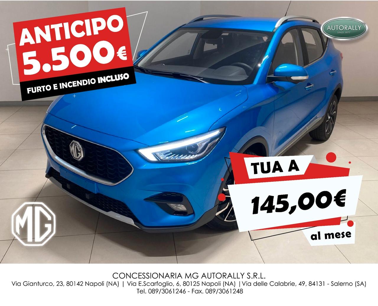 Mg ZS 1.5L Luxury *145€; al mese con Furto e Incendio incluso*