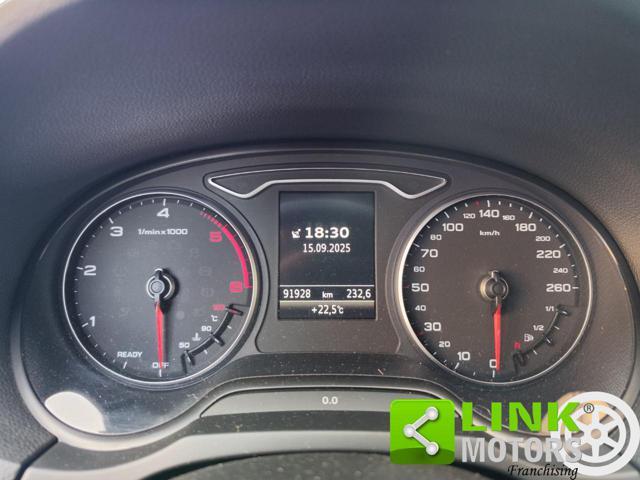 AUDI A3 1.6 TDI 116 CV S tronic Sport GARANZIA INCLUSA