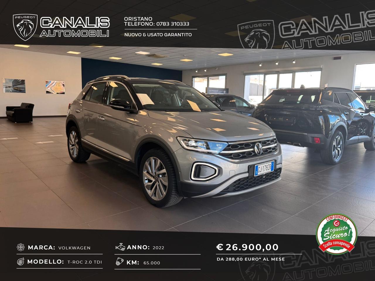 Volkswagen T-Roc 2.0 TDI 150 CV DSG Style 2022