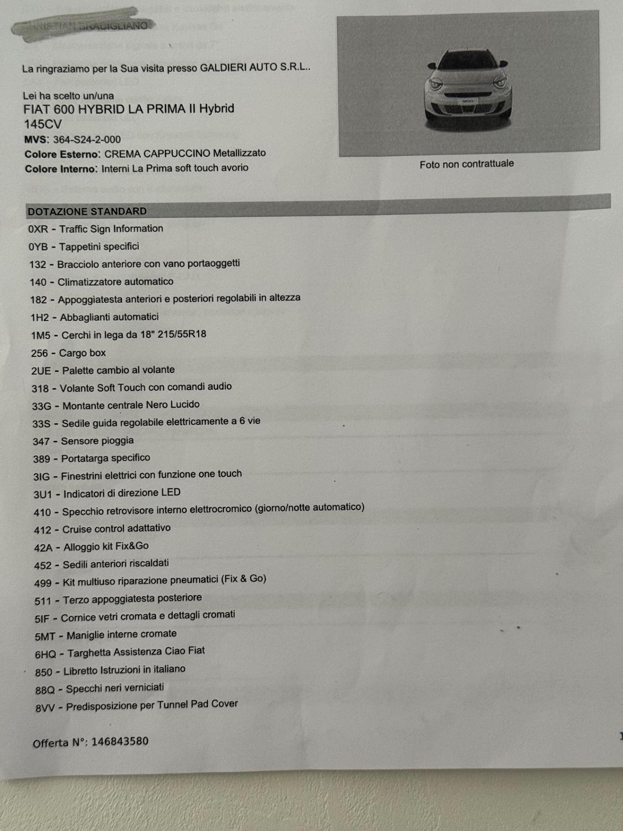 Fiat 600 Hybrid 145 CV DCT MHEV La Prima