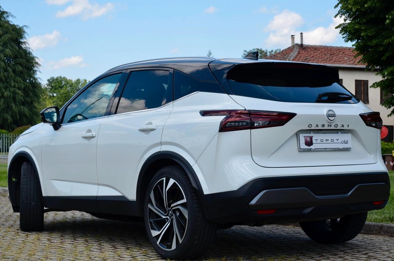 NISSAN QASHQAI 1.3 MHEV TEKNA+ 2WD 158cv XTRONIC, GARANZIA UFF NISSAN, UNICOPROP, SERVICE UFF NISSAN, UFF ITALIANA, EURO 6D, TETTO, HI-FI BOSE, RETROCAMERA 360°, PERMUTE