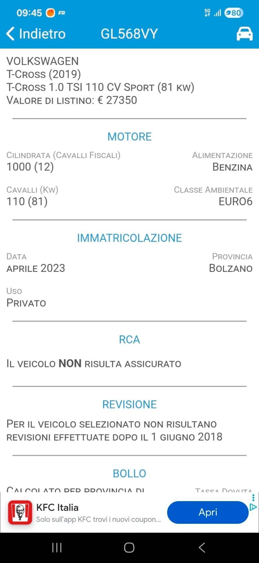 Volkswagen T-Cross 1.0 TSI 110 CV Sport