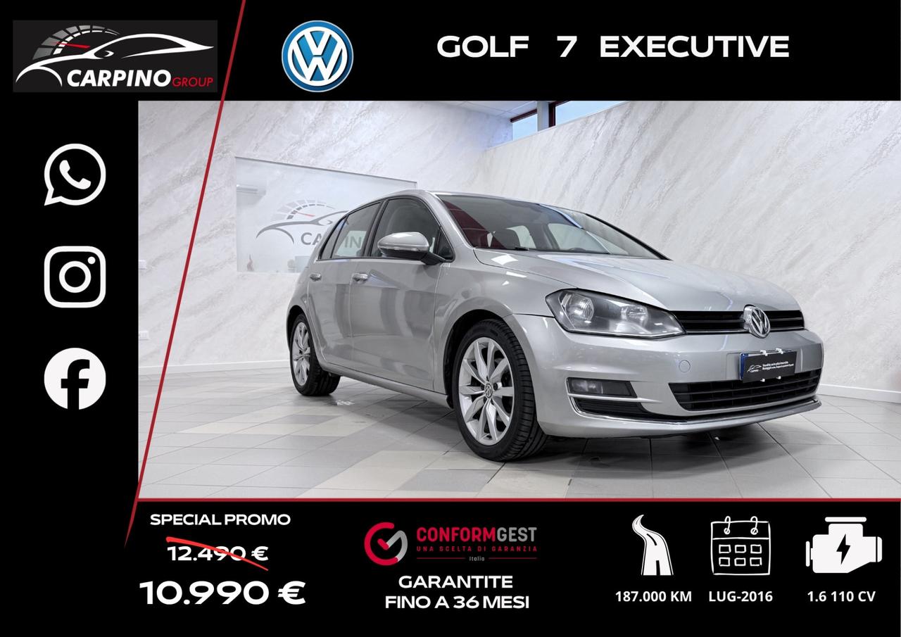 Volkswagen Golf 1.6 TDI 110 CV 5p. Executive BlueMotion Technology