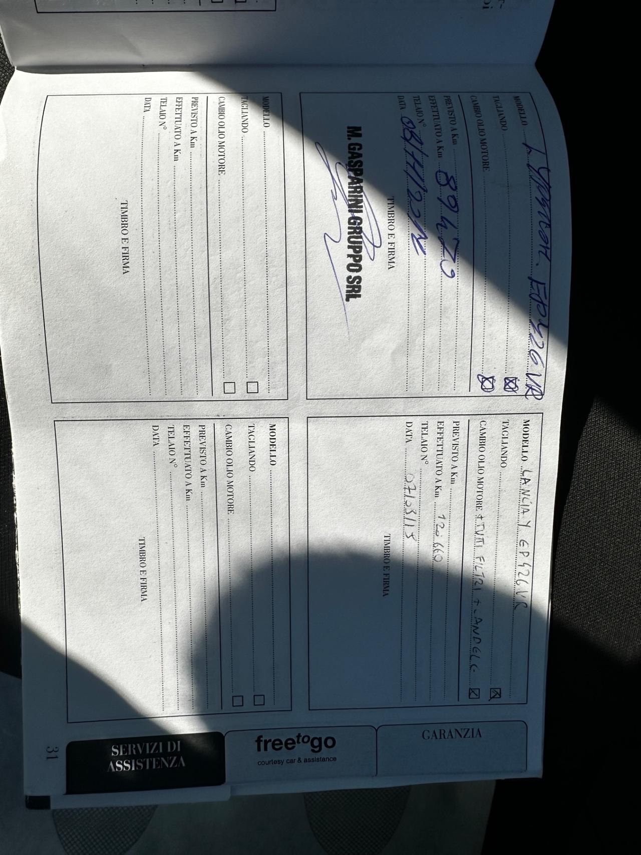 Lancia Ypsilon 0.9 TwinAir 85 CV 5 porte Metano Ecochic Gold