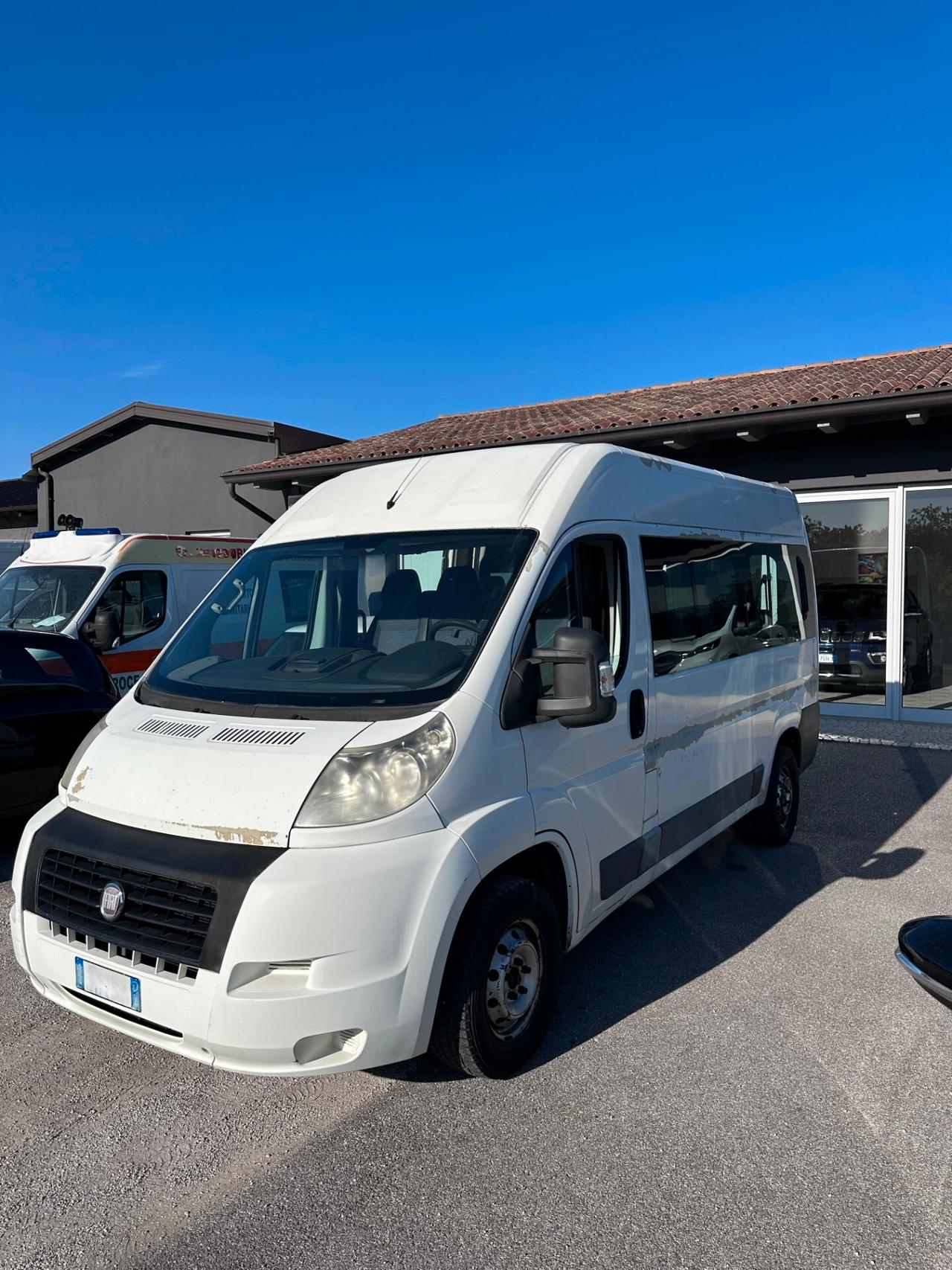 FIAT DUCATO 9 POSTI 33 2.3 MJT PL-TM PANORAMA 9 POSTI PASSO LUNGO TETTO ALTO GANCIO TRAINO