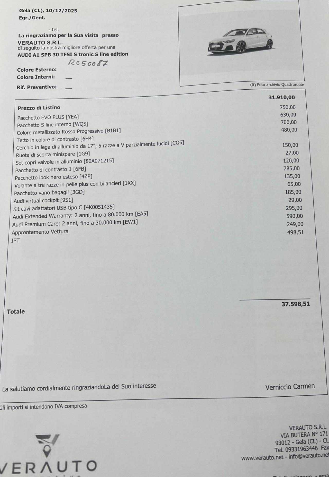 Audi A1 SLine stronic offerta T-Stock prezzo imperdibile