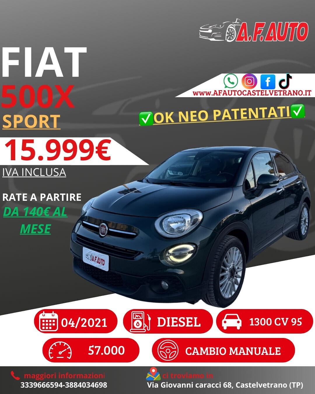 Fiat 500X 1.3 MultiJet 95 CV Sport