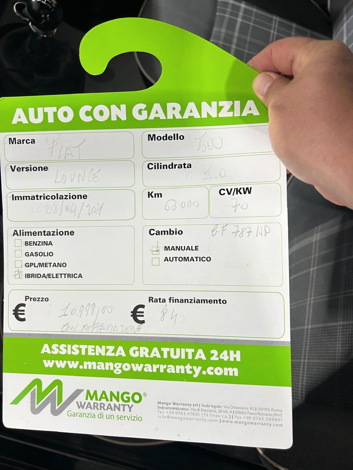 Fiat 500 1.0 Hybrid Lounge