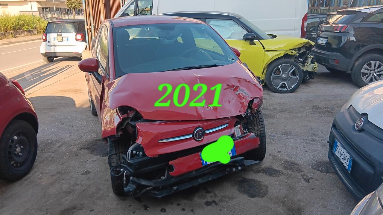 Fiat 500 incidentata sinistrata mondialcars Airbag ok