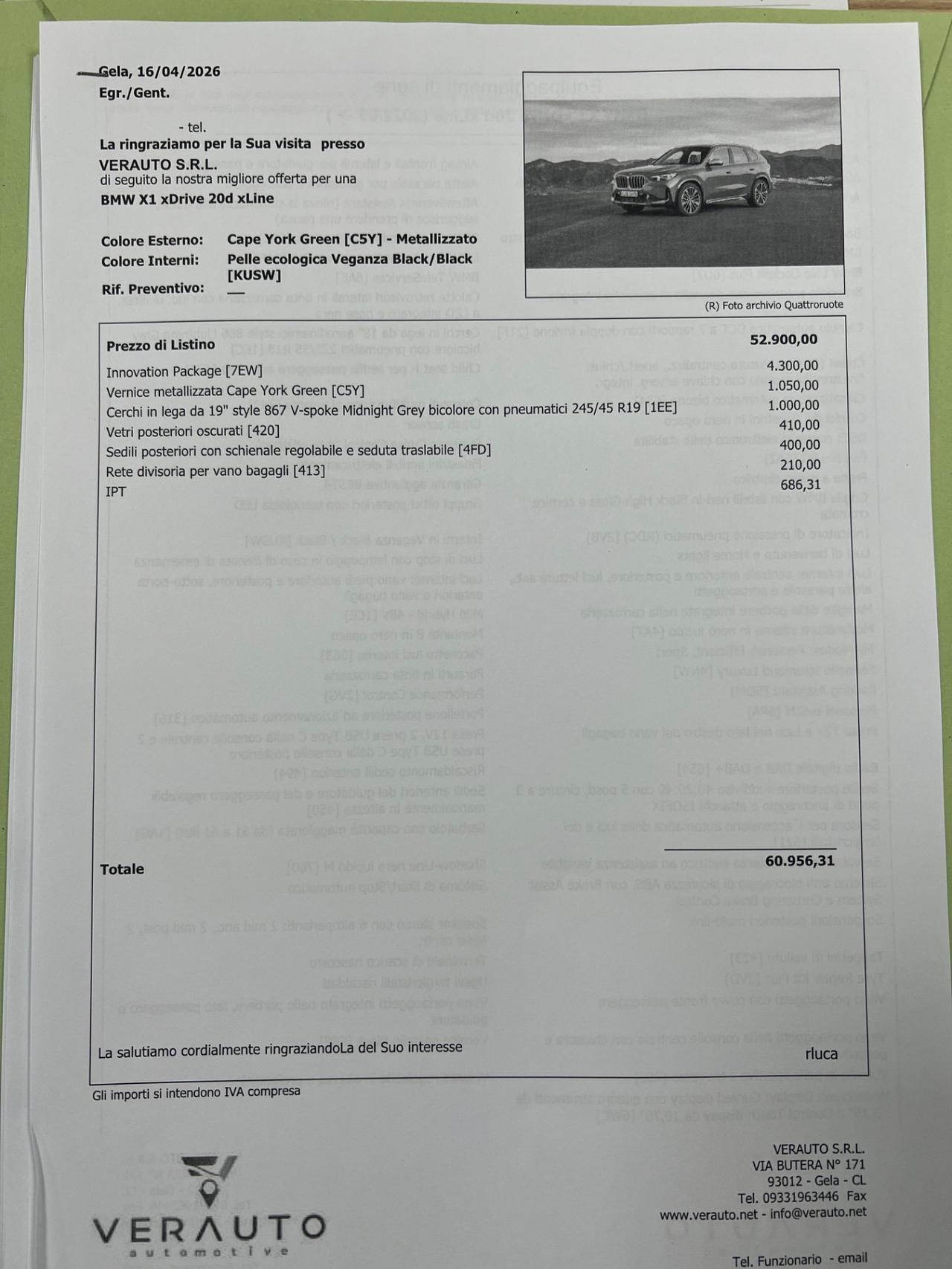 Bmw X1 xDrive 20d xLine possibilità noleggio no scoring