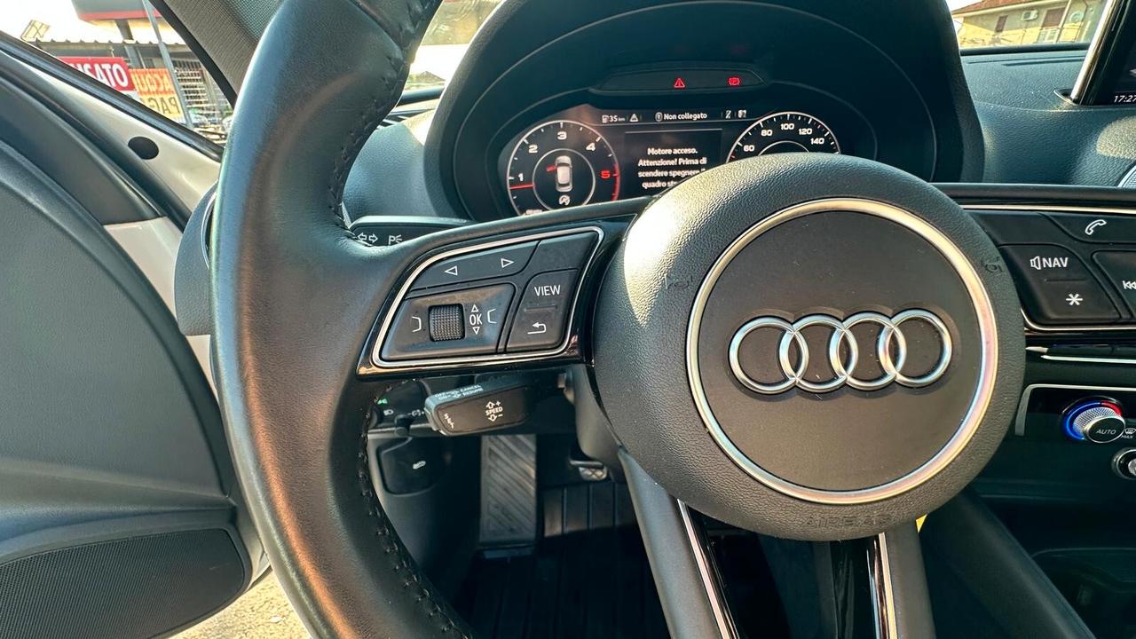 Audi A3 SPB 30 TDI S line Sport UNICO PROPRIETARIO KM CERTIFICATI