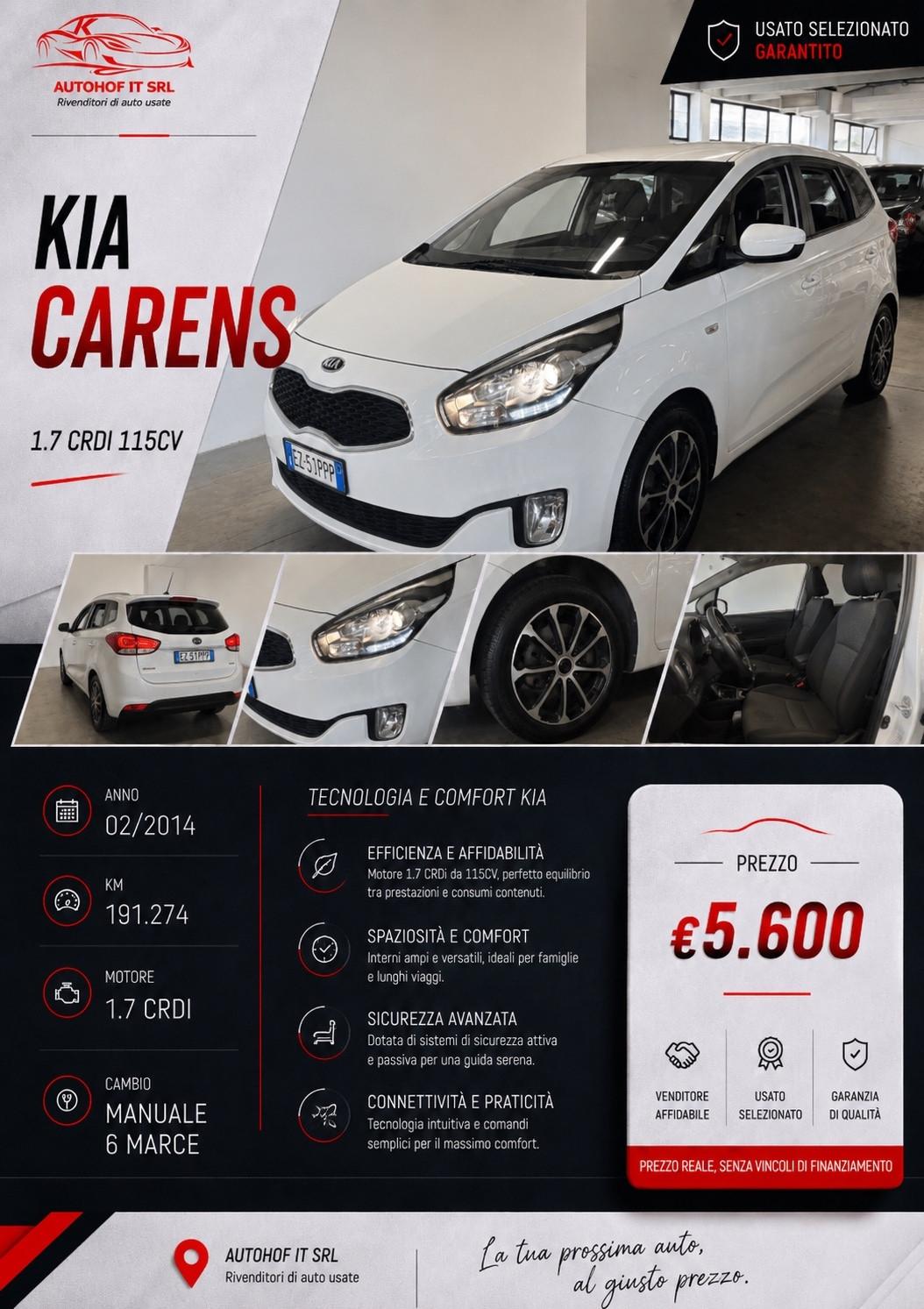 Kia Carens 1.7 CRDi 115 CV