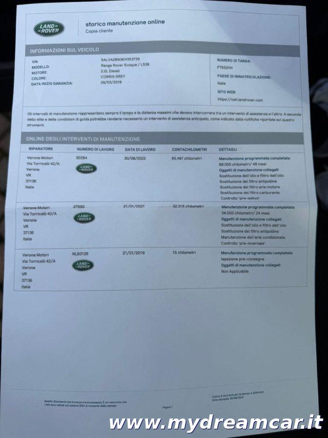 LAND ROVER Range Rover Evoque 2.0 TD4 150 CV 5p. SE Dynamic