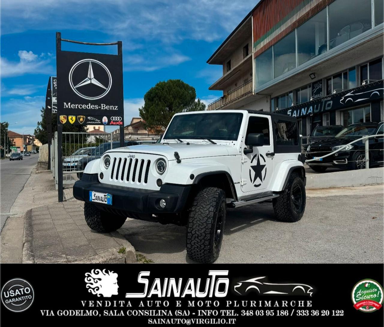 Jeep Wrangler 2.8 CRD 200 cv rialzato garanzia permute